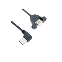 Câble adaptateur USB femelle avec vis de verrouillage pour panneau, fabriqué en Chine