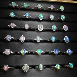 Penjualan laris cincin kristal alami kualitas tinggi Opal alami dengan S925 cincin perak untuk Kesehatan - Product Image 6