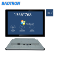 Gömülü 1366*768 18,5 İnç (16:9) Bilgisayar Hepsi Bir Arada IP65 Su Geçirmez X86/Android Alüminyum Alaşımlı Gövde Kapasitif Stokta