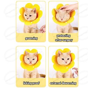 Wound Healing <strong>Cat</strong> Recovery <strong>Collar</strong> After Surgery Breathable Fabric Pet Elizabeth <strong>Collar</strong> with <strong>Buckle</strong> - Product Image 3