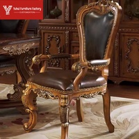 Ensemble de table à manger en bois antique classique français pour la maison, l'hôtel et l'appartement, table à manger pour usage domestique