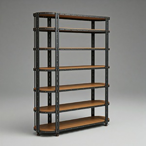 Grande bibliothèque en bois et petite étagère en bois à plusieurs niveaux Étagère en bois étroite et étagère à échelle en bois pour l'école - Product Image 1