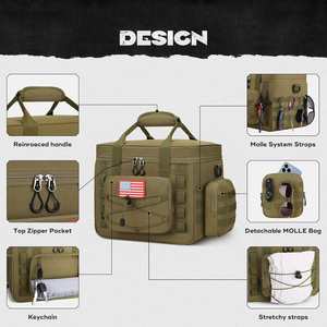 Tactical <b>Lunch</b> <b>Box</b> for Men Large Durable Leakproof Cooler Bag with Detachable MOLLE Bags <b>Insulated</b> <b>Lunch</b> Bag - Product Image 2
