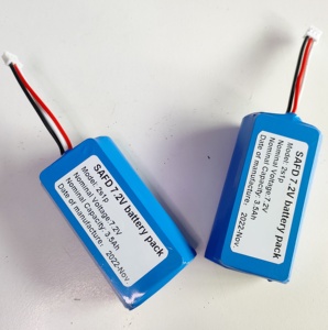 แบตเตอรี่สำรองน้ำหนักเบา 2s2p ความจุ 8.8ah 6000mah 5200mah 6600mah 7.4V 7.2V Li-ion 18650 ชนิดลิเธียม - Product Image 1