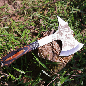 Hot Bán Đa Chức Năng Hoang Dã Mô Hình Sói Tay Cầm Bằng Gỗ Cắm Trại Ngoài Trời Săn Bắn Sự Sống Còn Chiến Thuật Handmade Rìu Công Cụ - Product Image 5