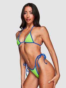 2025 Strand Hete Dames G-String 2 Stuk String String Bikini Mikro Ekstrim Voor Vrouwen Sexy Pak Fabrikant Custom Badmode - Product Image 4