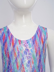 Traje de Gimnasia para Niñas, Sublimado, sin Mangas, con Pantalones Cortos, Spandex, para Danza, Entrenamiento, Práctica, Competencia de Equipo - Product Image 3