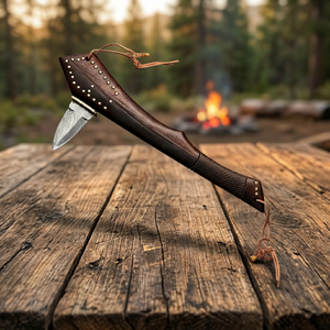 Hacha Táctica Estilo Vikingo Personalizada de BA Enterprises, Acero de Damasco, Mango de Madera, Cabeza con Barba, Supervivencia al Aire Libre - Product Image 3