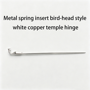 Glasses <strong>Parts</strong> Spring Hinge <strong>Eyeglass</strong> Accessories, Rimless Dual Rubber End Caps, Screw Lock Craft Temple Multi-Color Electroplated - Product Image 1