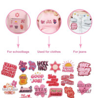 Citations inspirantes positives de haute précision mots drôles patch de broderie bricolage fer sur des patchs de broderie pour bricolage chapeaux jeans