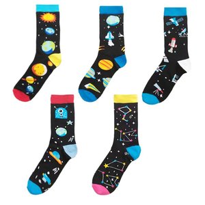 Wowei Mens Funny Chaussettes Crazy Novelty Crew Chaussettes Coton Coloré Confortable Funky Graphic Patterned Space Food Animal Chaussettes - Product Image 4