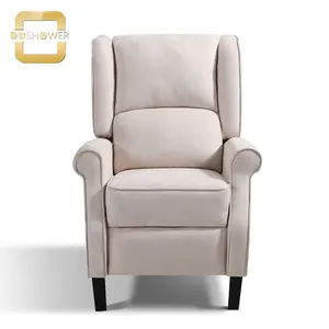 recliner chair supplier with remote controller of beige massage cloth reclining elderly Sofa for heated vibrating recliner chair