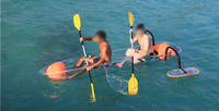 Canoë-kayak transparent en plastique PC, bateau à rames, 2 places, canoë transparent en plastique