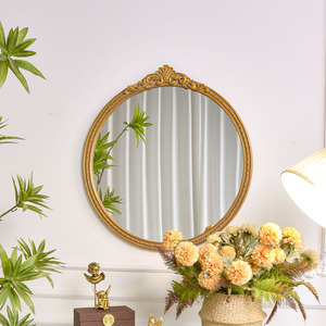 ART NEST Home Decor Accent Gold Color Wooden Frame Big Wall Mirror for Living Room - Product Image 1