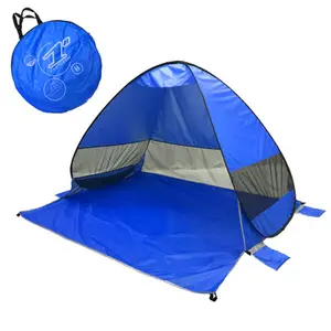 Tentes de Camping 4 personnes, tentes de plage, abri solaire avec fenêtre, ouverture rapide et automatique, tente pliable