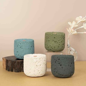 Luxury Concrete Candle Jar Wholesale Customized Bulk Cement Candle Vessel Home Wedding Decor Nordic <b>Large</b> Empty Candle Container - Product Image 2