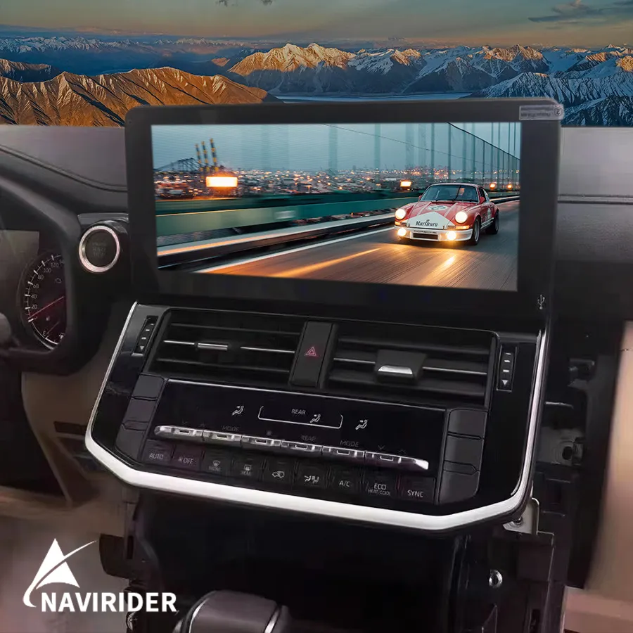 Reproductor de vídeo Multimedia con pantalla QLED 1920*720 para Toyota Land Cruiser LC300 2021 2022 CarPlay Radio de coche Android Autoradio 128GB