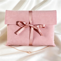 Pochette d'emballage personnalisée en toile pour bijoux avec logo, sac enveloppe de luxe en coton pour bagues, pendentifs, colliers, boucles d'oreilles, cadeaux