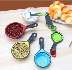 Four-Piece Foldable Telescopic Silicone Scale <b>Cup</b> Eco-Friendly Kitchen Baking Tool 15ml Liquid Capacity Includes Coffee Bean - Product Image 2