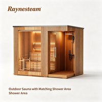 Sauna Tradisional Luar Ruangan - Sauna Persegi Besar untuk 4 Orang dengan Uap Kering Sauna Tradisional Luar Ruangan