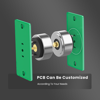 Conector Magnético N45 de 10 mm y 600 gf, Carcasa de ABS, Bola de Acero, Pin Pogo Chapado en Oro, 12 V 5 A, Soldadura PCB, Par Macho-Hembra