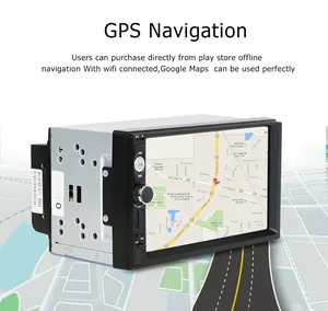 Android11 schermo da 7 pollici 2 Din 4-core universal car video stereo GPS RDS FM BT lettore DVD multimediale reproductor de dvd de coche