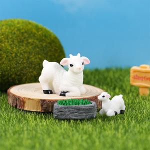 Simulated <b>Lamb</b> Moss Miniature Landscape Ornament Resin Animal Tabletop <b>Garden</b> Decor Indoor Outdoor - Product Image 1
