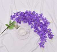 Bunga Wisteria Lilac Sutra Buatan Tangan Berkualitas Tinggi Modern untuk Dekorasi Dinding & Langit-langit Pernikahan, Pesta, dan Rumah