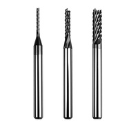 Fraise à maïs en fibre de carbone G10 robuste 3*3.175*12*38, fraise à queue en carbure massif pour CNC, outil de coupe CFRP résistant aux bris