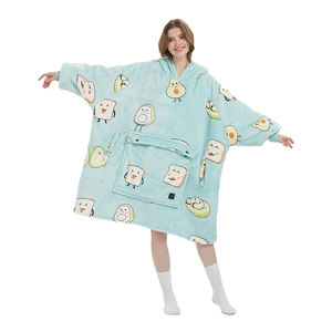 Couverture à capuche chaude et chauffante USB en flanelle à imprimé avocat pour adultes, personnalisée en gros - Product Image 2