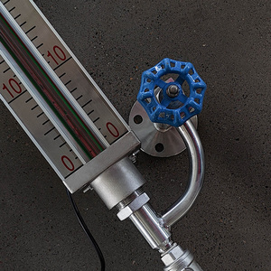 Jauge de niveau à tube de quartz réfléchissant/transparent avec raccord à bride en acier inoxydable DN20, indicateur lumineux LED 24V/220V, garantie 3 ans - Product Image 4