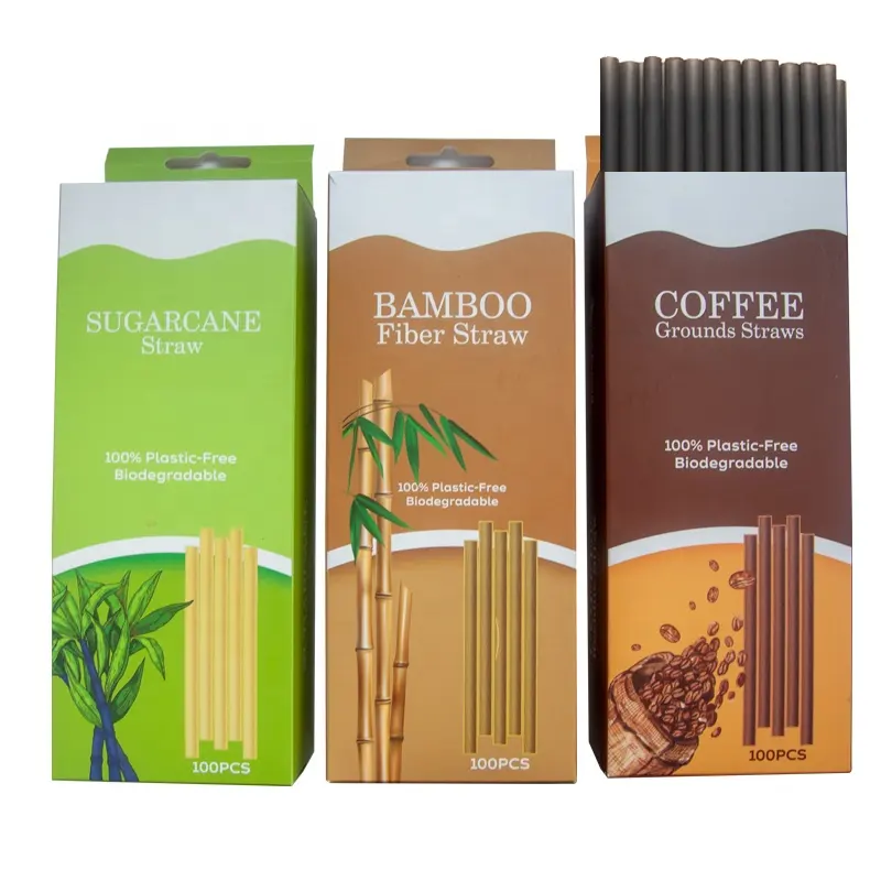 Kustom sedotan gula kopi bambu 6mm 8mm 12mm sedotan minum gelembung sekali pakai sedotan teh dikemas individu sedotan mudah terurai