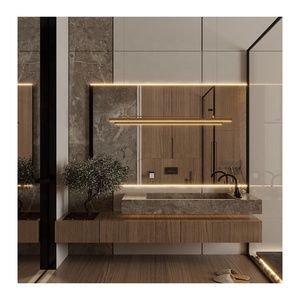 Bán Sản Phẩm Tiêu Chuẩn L Hình Nhỏ Tường Treo Đá Hàng Đầu Tích Hợp Nổi Phòng Tắm Vanity Tủ Thiết Lập Với Bồn Rửa Hiện Đại - Product Image 6