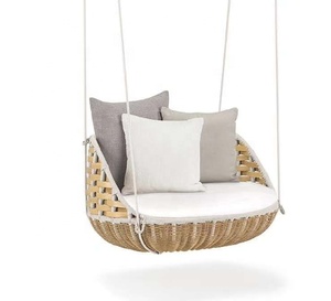 Hot New Outdoor Garden Hanging Nest Wing Bed Diseño redondo de ratán para hoteles Patios Villas Parques - Product Image 3