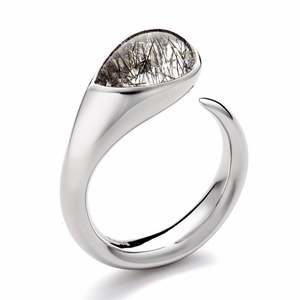 Commercio all'ingrosso <span class=keywords><strong>925</strong></span> Sterling Silver nero quarzo rutilato significato negozi di gioielli al quarzo rutilato annerito - Product Image 1