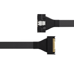 Câble Slimline SAS MCIO <span class=keywords><strong>8X</strong></span> 8I 5.<span class=keywords><strong>0</strong></span> 74P PCIE TO MCIO <span class=keywords><strong>8X</strong></span> 5.<span class=keywords><strong>0</strong></span> Câble adaptateur haute vitesse serveur à 90 degrés - Product Image 3