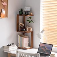 Étagère de rangement en bois à 3 niveaux, étagère d'angle pour livres, organisateur de comptoir, nouveau design, présentoir pour la maison, la cuisine, la décoration de bureau