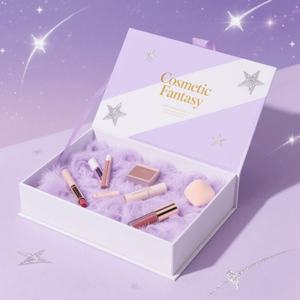 Caja de Regalo Magnética para Set de Labiales con Logotipo Personalizado, Embalaje FSC, Caja de Cartón Rígido para Maquillaje, Base de Maquillaje, Cosméticos - Product Image 1