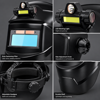 Casque de soudage à obscurcissement automatique avec lumière LED, grande zone de vision, pour soudage MIG TIG MMA