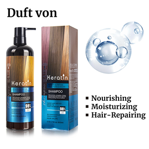 Shampooing professionnel à la kératine et à l'huile d'argan marocaine sans sulfate <span class=keywords><strong>pour</strong></span> salon de coiffure bouclés, droits et secs, abîmés - Product Image 4