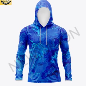 Custom Sublimated High Performance Hooded Long Sleeve Fishing Jersey UPF 50 Sun Protection Fishing Hoodie - Product Image 2