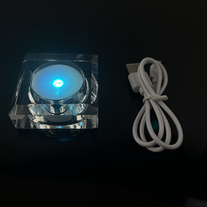 Có thể sạc lại rõ ràng pha lê vuông cơ sở dẫn ánh sáng cơ sở cho bóng hoặc Quả cầu MH-Q0249 - Product Image 6