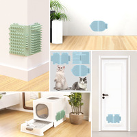 Griffoir d'angle en silicone pour chat, masseur de toilettage et jouet d'auto-entretenissement pour le grattage du visage