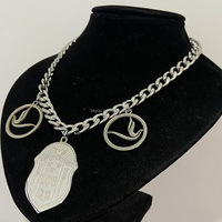 Collier avec pendentif en forme d'écusson de colombe classique des années 1920, en acier inoxydable, chaîne à maillons argentés, ne perd pas sa couleur, Zeta Phi Beta, cadeau pour femme