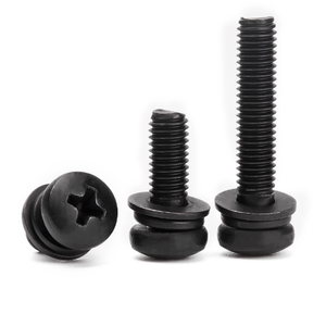 LeGood M2.5 Filetage 5mm Longueur Noir Acier inoxydable 304 PH Vis à métaux à tête cylindrique Rondelles à ressort plates Grade 5 Système métrique - Product Image 3