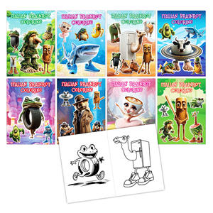 Libro de Colorear de 12 Páginas con Personajes de Memes Absurdos de Dibujos Animados, Divertido y Grueso, para Pintar y Dibujar - Product Image 2