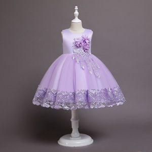 Vestido <span class=keywords><strong>de</strong></span> Princesa para Niñas Meiqiai, Nuevo Vestido Estampado <span class=keywords><strong>de</strong></span> Verano 2025 para Niña Pequeña, Vestido Elegante <span class=keywords><strong>de</strong></span> Alta Gama para Niñas AL0006 - Product Image 1