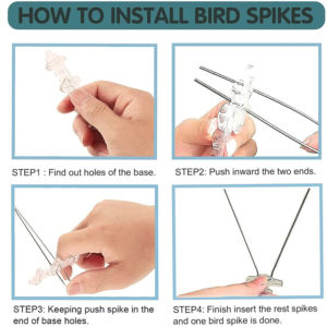 Sótanos de plástico PP reutilizables con garantía de largo plazo, picos disuasorios para pájaros, pájaros para pájaros pequeños, ANTIPALOMAS - Product Image 4