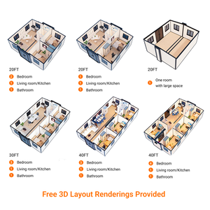 Fabricant Professionnel – Vente de Maisons Conteneurs Préfabriquées de Luxe – Prix Abordable – Maison Conteneur Pliable et Extensible de 20 pieds - Product Image 3