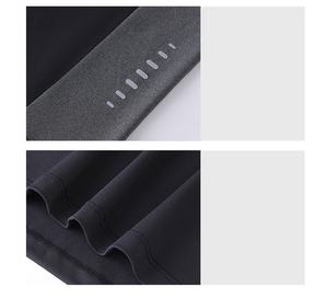 เสื้อโปโลแขนยาวมีซิปสำหรับผู้ชายเสื้อโปโลผ้าทอสีพื้นไซส์ใหญ่พิเศษแห้งเร็ว - Product Image 4